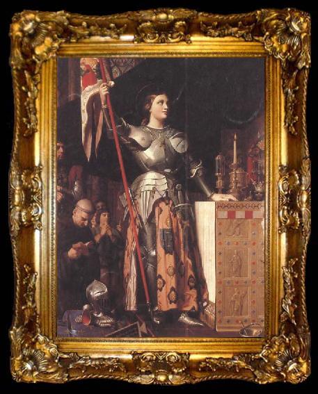 framed  Jean Auguste Dominique Ingres Joan of Arc at the Coronation of Charles VII in Reims Cathedral (mk45), ta009-2